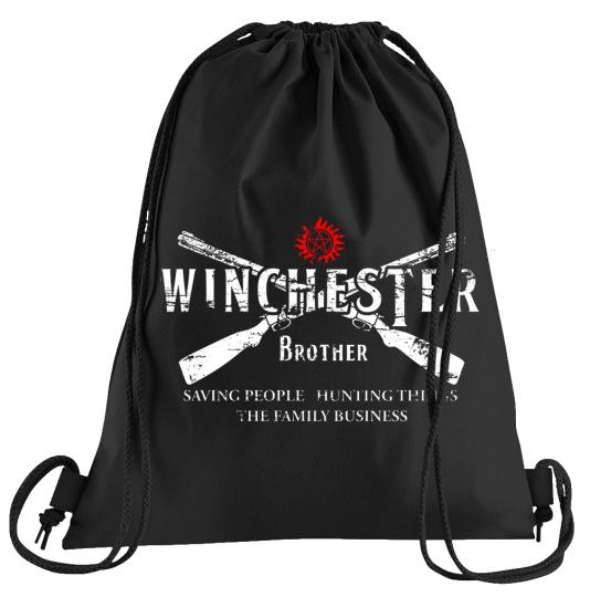Winchester Bros 2 Guns Sportbeutel  bedruckter Turnbeutel mit Kordeln 