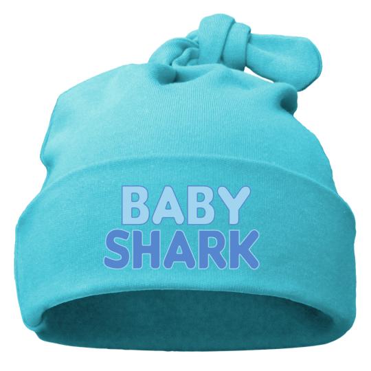 Babymütze mit Knoten -- Organic -- Baby Shark 