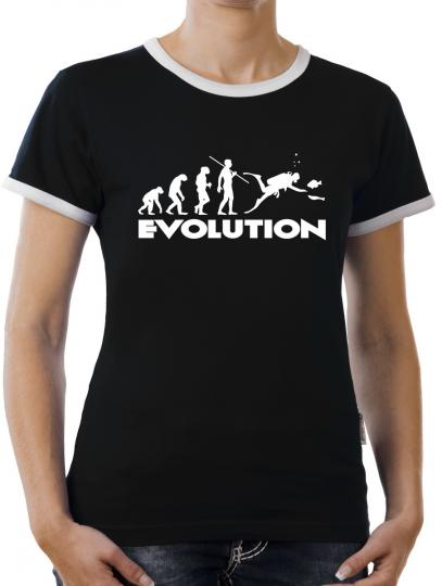 TLM Evolution Dive Kontrast T-Shirt Damen Schwarz | XL