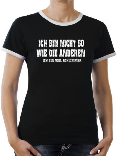 TLM Ich bin nicht so Kontrast T-Shirt Damen 