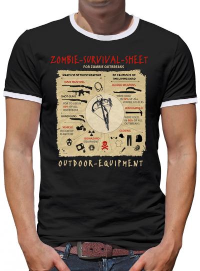 Survive Sheet Kontrast T-Shirt Herren 