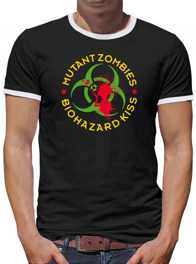 Mutant Zombie Biohazard Kontrast T-Shirt Herren 