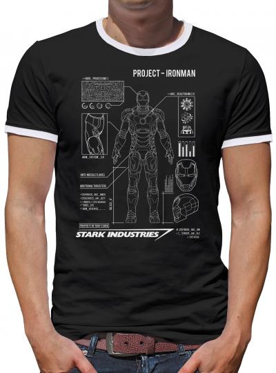 Project Ironman Kontrast T-Shirt Herren 