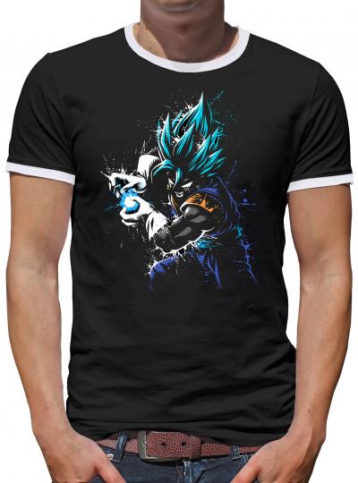 Splatter Kame Kontrast T-Shirt Herren 