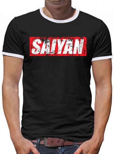 Saiyan Logo Kontrast T-Shirt Herren 