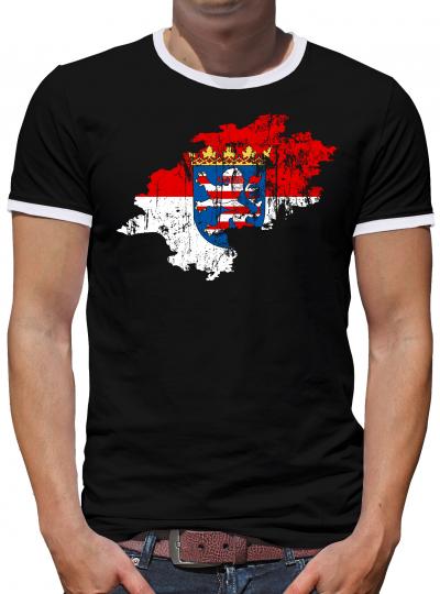 Hessen Bundesland Kontrast T-Shirt Herren 