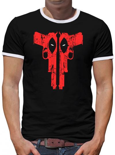 Deadpool Weapon Kontrast T-Shirt Herren 