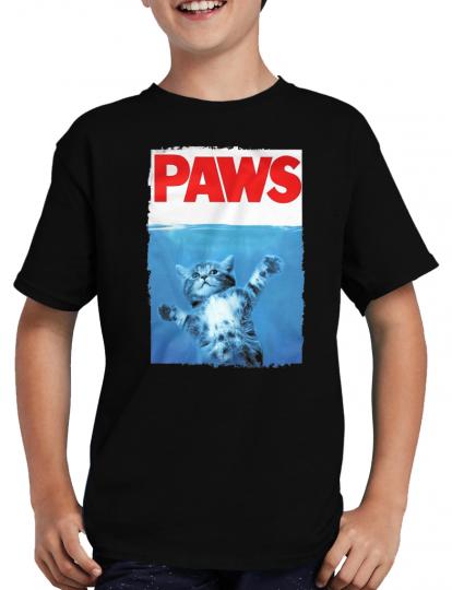 Paws Cat T-Shirt Shark Jaws 