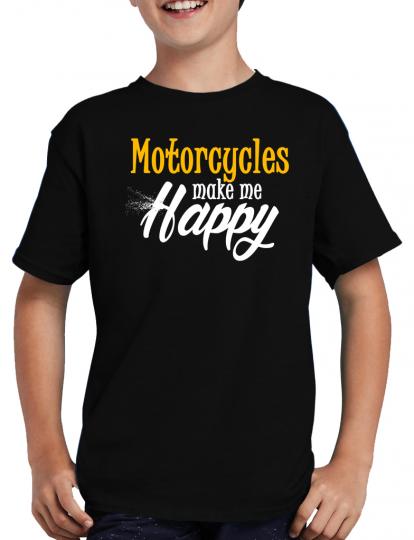 Motorcycle make me happy T-Shirt Bike Chopper 