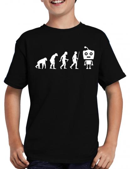 Evolution Roboter T-Shirt Spass Fun Sprche Cyborg 