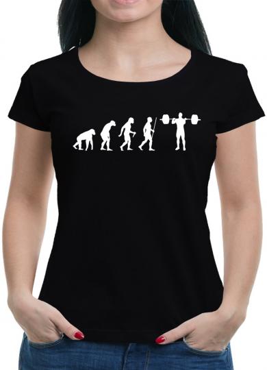 Evolution Gewichtheber T-Shirt Sprüche Fitness Sport 