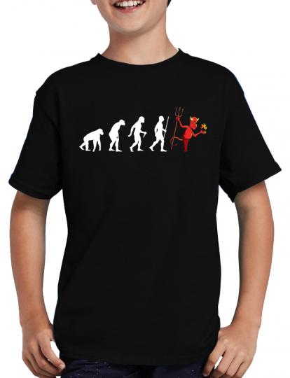 Evolution Teufel T-Shirt Sprche Lustig Fun 