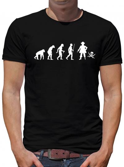 Evolution Pirat T-Shirt Spass Sprüche Fun 