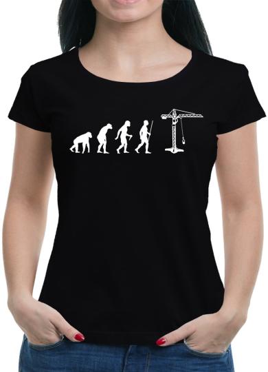 Evolution Kran T-Shirt Bau Sprüche Beruf Fun M