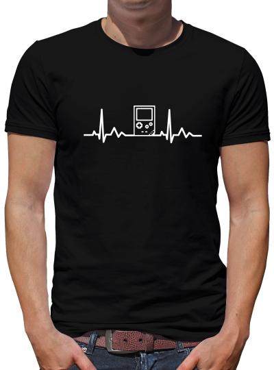 Herzschlag Pocket Game T-Shirt Zocken Boy 8 Bit Nerd 