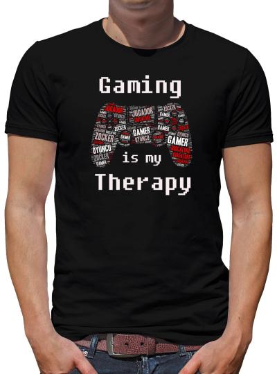 Gaming is my Therapy T-Shirt Herren Gamer 8 Bit Arcade XXXXXL