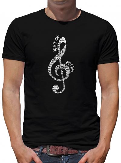 Musik an Welt aus T-Shirt Herren Rock Metal Sound XL