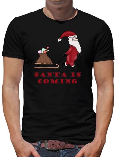 TShirt-People Santa is coming Schlitten T-Shirt Herren 