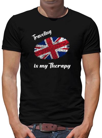 TShirt-People Traveling is my Therapy Union Jack T-Shirt Herren 