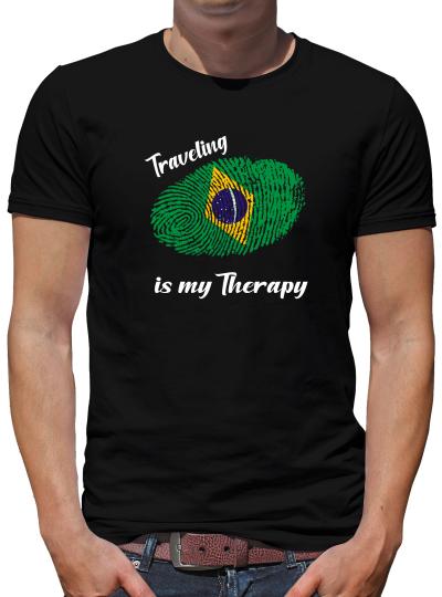 TShirt-People Traveling is my Therapy Brasilien T-Shirt Herren 