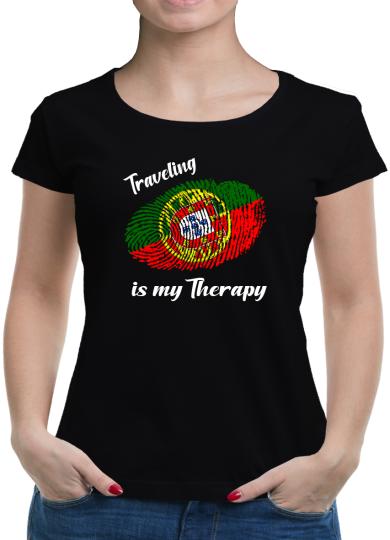 TShirt-People Traveling is my Therapy Portugal T-Shirt Damen 