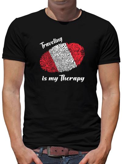 TShirt-People Traveling is my Therapy Österreich T-Shirt Herren 