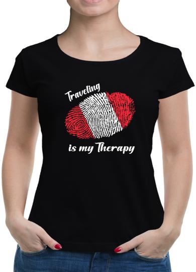 TShirt-People Traveling is my Therapy Österreich T-Shirt Damen 