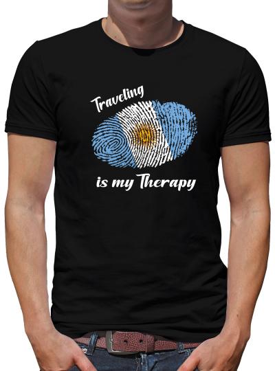 TShirt-People Traveling is my Therapy Argentinien T-Shirt Herren 