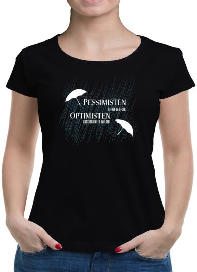 TShirt-People Pessimisten stehen im Regen T-Shirt Damen 