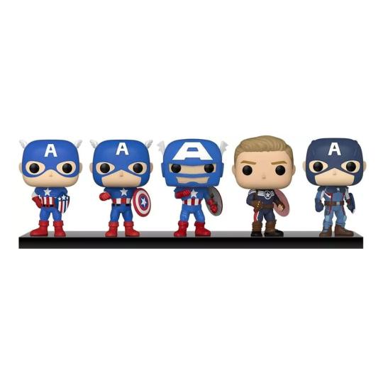 Marvel: Year of the Shield POP! Vinyl Figuren 5er-Pack Captain America: Through the Ages 9 cm 