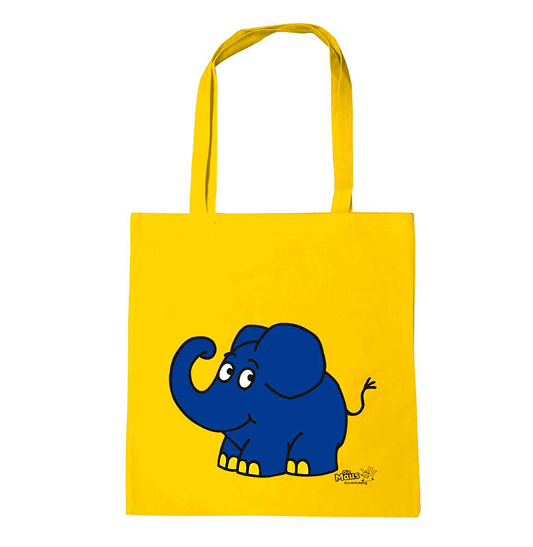 | - - gelb mit Sendung Die - der Elefant TShirt-People Logoshirt Baumwolltasche | Maus